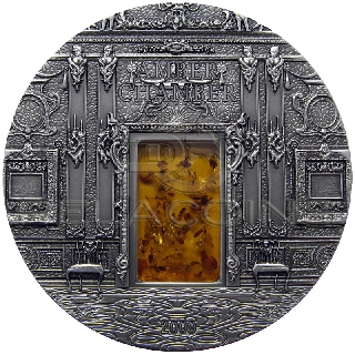 Palau 2009 10$ Mineral Art - Amber Chamber - Komnata Bursztynowa
