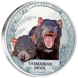 Tuvalu 2012 $1 Endangered and Extinct - Tasmanian Devil