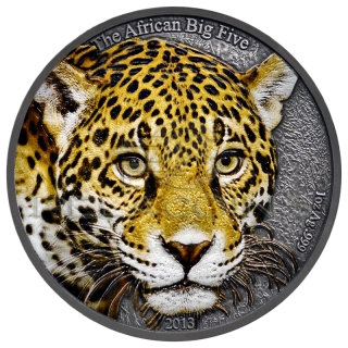 Kamerun 2013 1000 Francs Leopard colored - Big Five 1oz