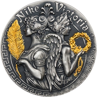 Niue Island 2018 5$ Victoria and Nike - Strong and Beautiful Goddesses 2oz