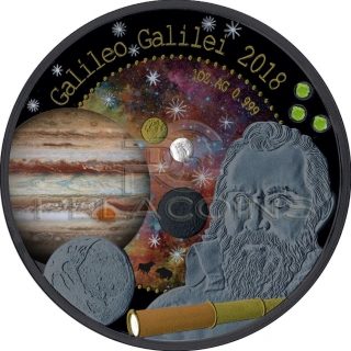Ghana 2018 5 Cedis Galileo Galilei 1oz