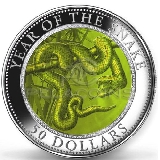 Cook Islands 2013 50$ Mother of Pearl - Year of the Snake 5oz