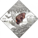 Palau 2015 10$ Animals in glass - The Bat
