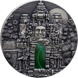 Congo 2016 10000 Francs Angkor Wat Malachite 1KG Silver Coin