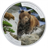Niue Island 2015 1$ Beautiful Wildlife - Bear 1oz