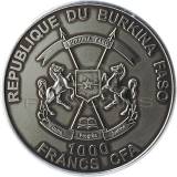 Burkina Faso 2016 1000 Francs World of Evolution - Ammonite 1oz