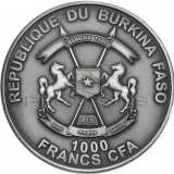 Burkina Faso 2016 1000 Francs World of Evolution - Selachii 1oz