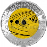 Palau 2017 2$ Saturn Niobium - Solar System