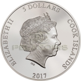 Cook Islands 2017 5$ Magnificent Life Cobra 1oz Silver Coin