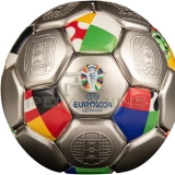 Solomon Islands 2024 10$ UEFA EURO SPHERICAL FOOTBALL 3oz Silver Coin