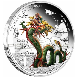 Tuvalu 2012 1$ Dragons of Legend 2 - Chinese Dragon