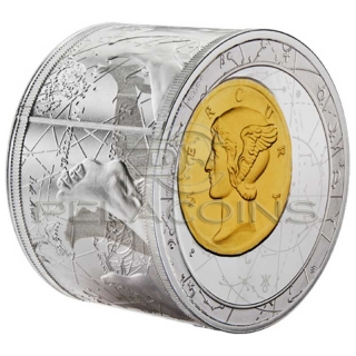 Niue 2013 $50 Fortuna Redux Mercury 3D - Cylinder Shaped 6 Oz