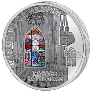 Cook Islands 2015 10$ Windows of Heaven - Zagreb Catherdral