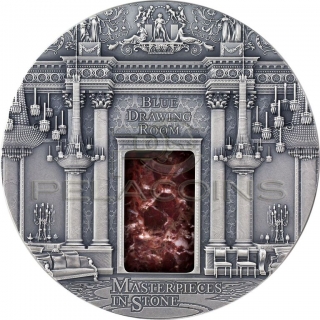 Fiji 2014 20$ Masterpieces in Stone - Blue drawing Room Buckingham Palace 3 oz