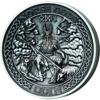 Cook Islands 2015 10$ Norse Gods I - Odin 2oz Ultra High Relief