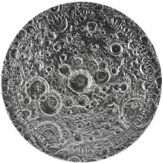 Mali 2015 5000 Francs Lunar Moon Meteorite NWA 8599 - 5oz