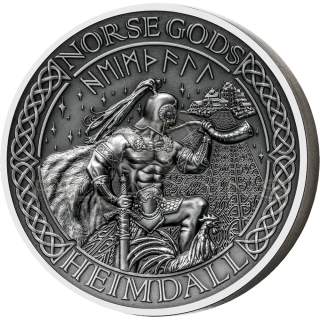 Cook Islands 2016 10$ Norse Gods V - Heimdall 2oz Ultra High Relief