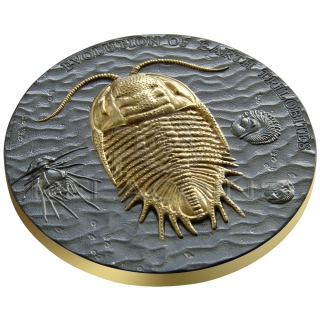 Niue Island 2016 2$ Evolution of Earth - Trilobites 2oz Max. relief