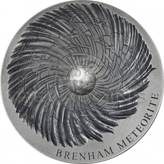 Chad 2016 5000 Francs Brenham Meteorite - Meteorite Art 5oz