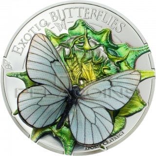 Mongolia 2017 500 Togrog Butterfly 3D Exotic - APORIA CRATAEGI