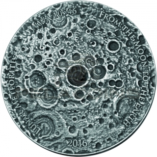 Burkina Faso 2016 1000 Francs Lunar Meteorite - Moon NANO Chip 1oz