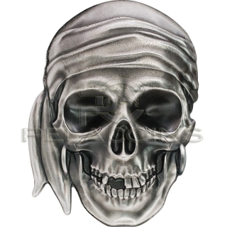 Palau 2017 5$ Pirate Skull 1oz Silver Coin