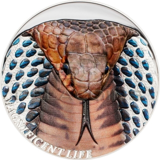 Cook Islands 2017 5$ Magnificent Life Cobra 1oz Silver Coin