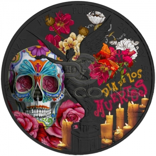 Libertad 2016 1 Onza Day of the Dead Ruthenium, color 1oz