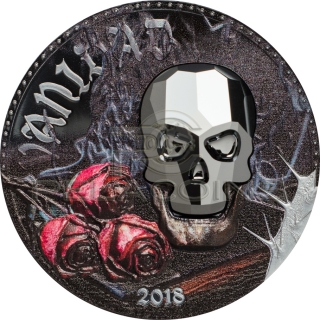 Guinea Ecuatorial 2018 1000 Francs Vanity Crystal Skull 1oz