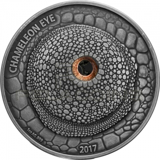 Burkina Faso 2017 1000 Francs Chameleon Eye - Real Eye Effect 1oz