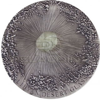 Chad 2017 5000 Francs Libyan Desert Glass - Meteorite Art 5oz