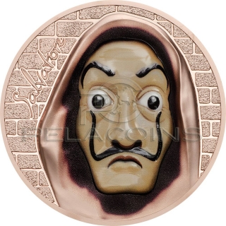 Cook Islands 2018 5$ SALVATORE Dali Money Heist Revolutionary Masks 1oz