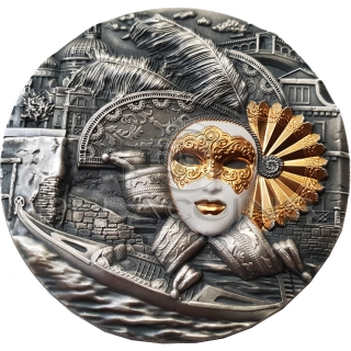 Niue Island 2019 5$ Venetian Mask High Relief 2oz Silver Coin