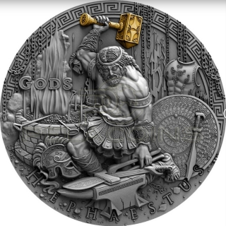 Niue Island 2019 2$ Gods Series - Hephaestus 2oz