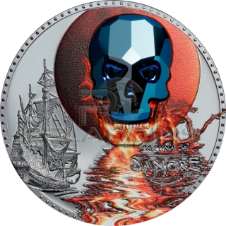 Equatorial Guinea 2019 1000 Francs LUNA SANGRE Blood Moon Crystal Skull 1oz