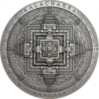 Mongolia 2019 2000 Togrog Kalachakra Mandala