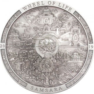 Cook Islands 2019 20$ Samsara Wheel of Life - Archeology & Symbolism 3oz