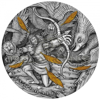 Niue Island 2022 5$ Twelve Labours Of Hercules STYMPHALION BIRDS 2oz