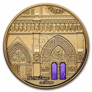 Palau 2021 500$ Tiffany Art Metropolis - Notre Dame Paris 5oz Gold .9999