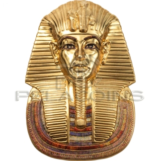 Palau 2022 20$ Tutankhamun’s Mask 100th Ann. Edition – Egyptian Art 3D Gilded 3oz