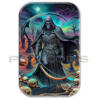 Grim Reaper 2024 2oz Silver Cast Bar