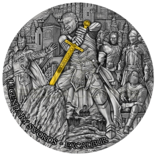 Niue 2024 5$ Legendary Swords - Excalibur 2oz Silver Coin