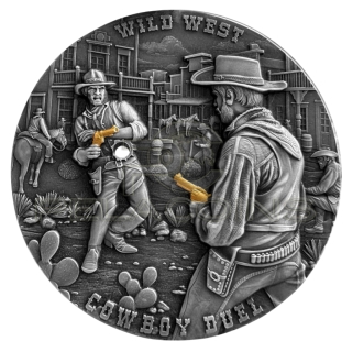 Cameroon 2024 2000 Francs Wild West - Cowboy Duel 2oz