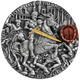 Niue 2025 7 Dollars Seven Seals of the Apocalypse - Red Horse 3oz