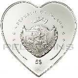 Palau 2009 5$ Everything for You Serce Moneta z czerwona Perla