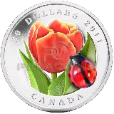 Kanada 2011 20$ Tulipan i Biedronka - Ladybug