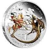 Tuvalu 2012 1$ Dragons of Legend 3 - George Dragon