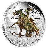 Tuvalu 2012 1$ Dragons of Legend 4 - Three Headed Dragon