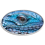 Niue Island 2012 2$ Blue Iguana Ultra high Relief