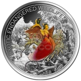 Fiji 2012 20$ Exotic Endangered Wildlife - Paradisebird 2oz